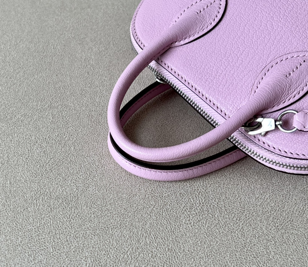 Hermes Bolide 1923 Mini Handbag Shoulder Bag In Light Purple Evercolor Leather